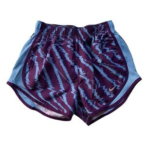 Nike Womens Shorts size XS‎ dri fit running athletic purple blue activewear
